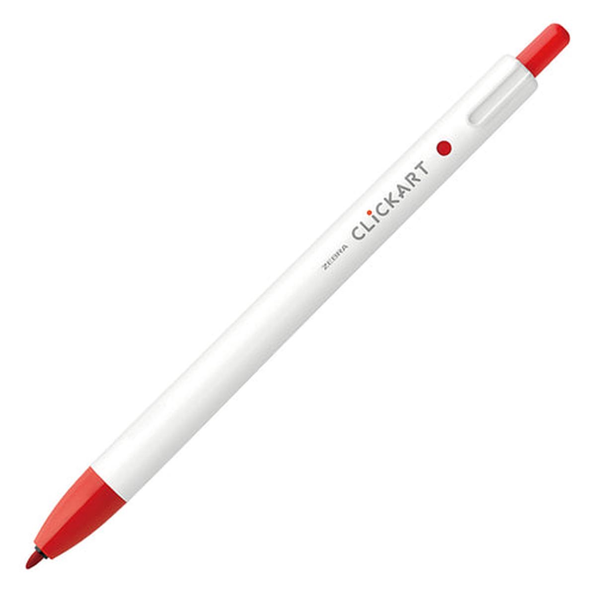 Zebra Clickart Knock Type Pen 0.6 mm - Red