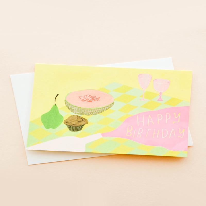 Spilled Wine Birthday Card