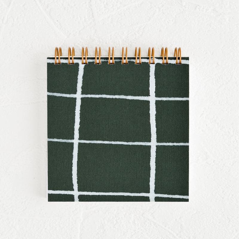 Mini Bookcloth Spiral Notepad