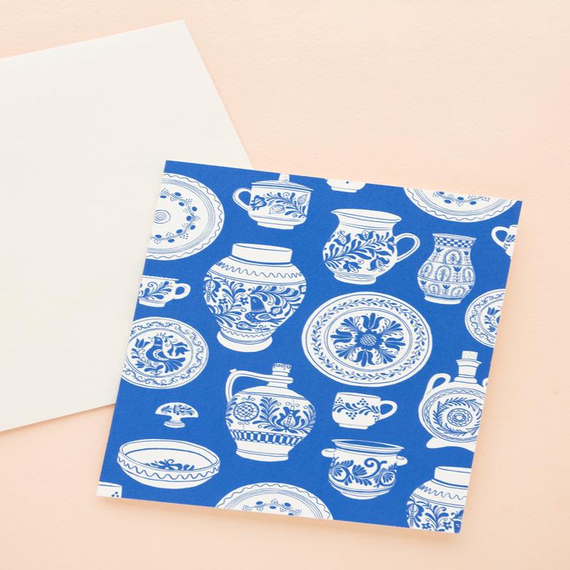 Folk Pottery Blank Card