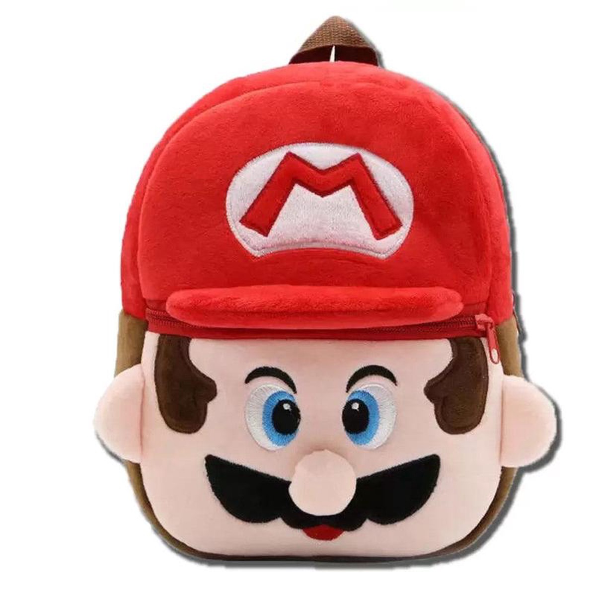 (NET) Premium Quality Mario Red 038 Brown Soft Plush Bag
