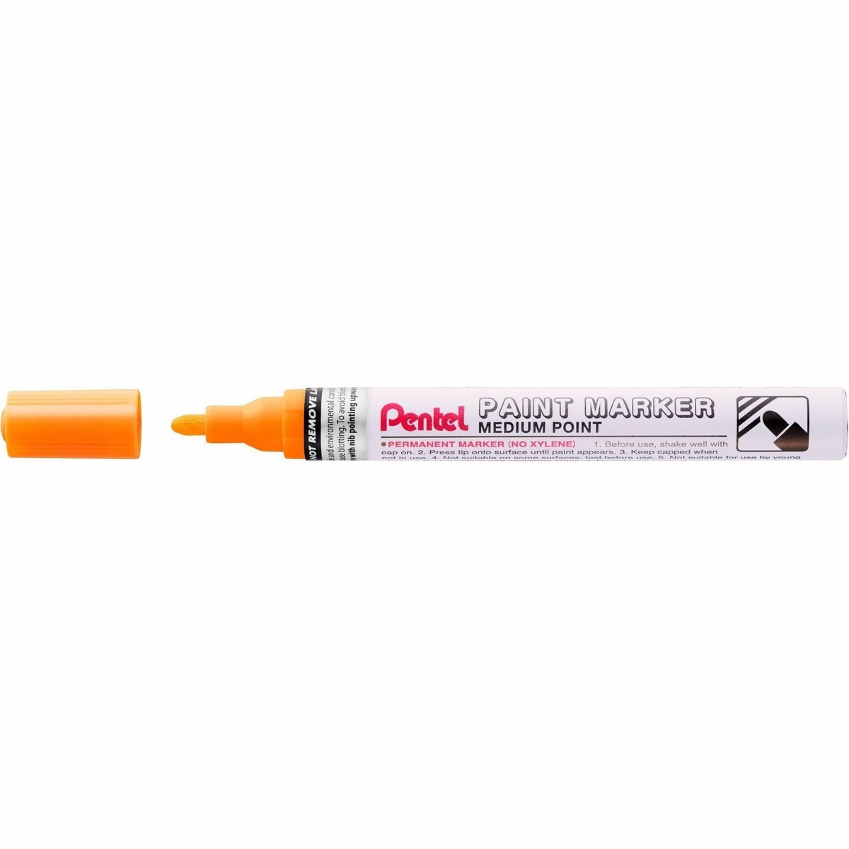 Pentel Medium Point Bullet Tip - Orange Ink
