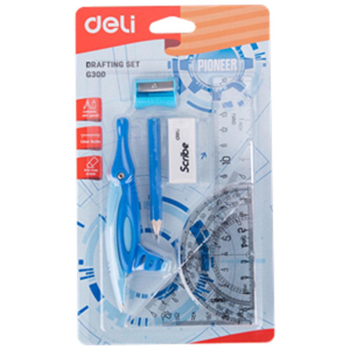 Deli EG30001 Drafting Set 8 Pcs