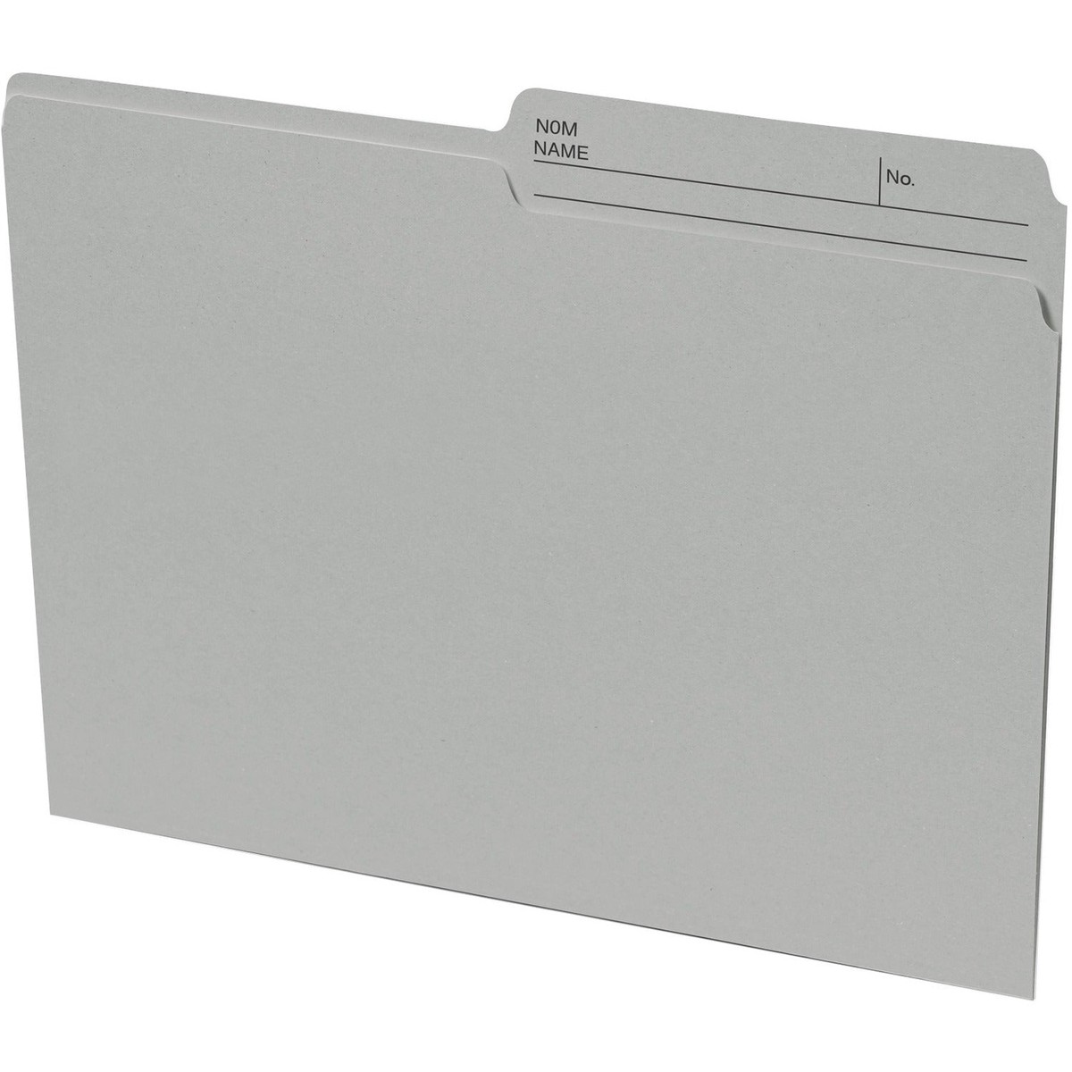 Basics Reversible File Folder Letter Gray 100/box