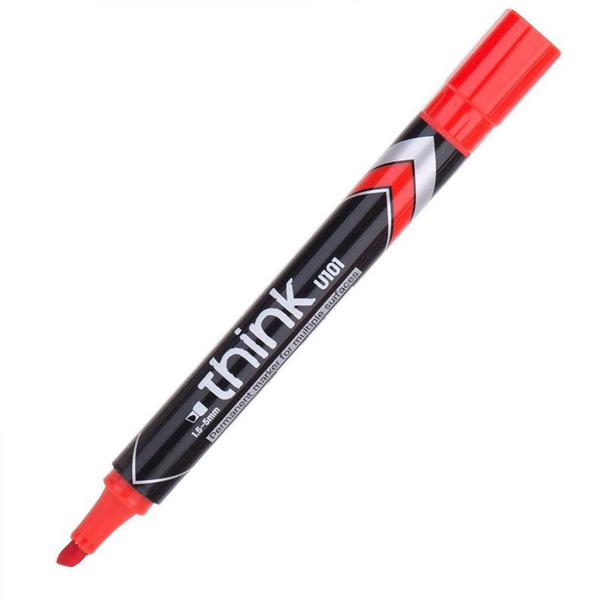 Deli U10140 Chisel Tip Permanent Marker 15-5mm Red