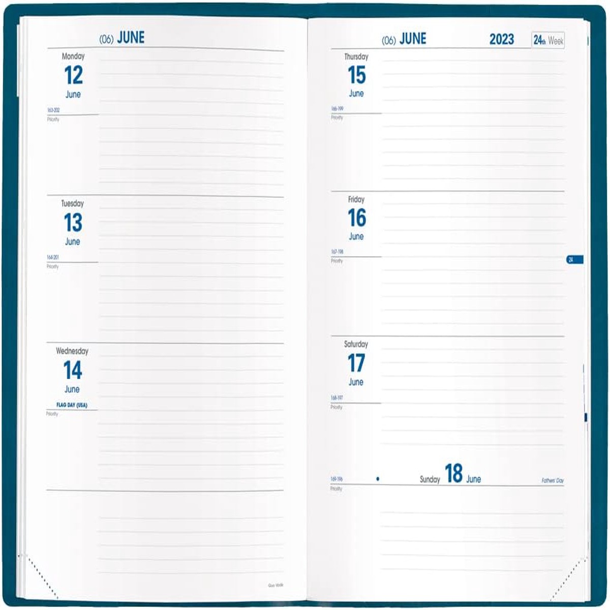 Planner Refill Weekly Hebdo 2026