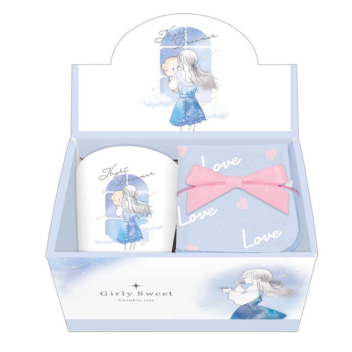 Mug Hand Towel Gifts Set - Night Dreamer