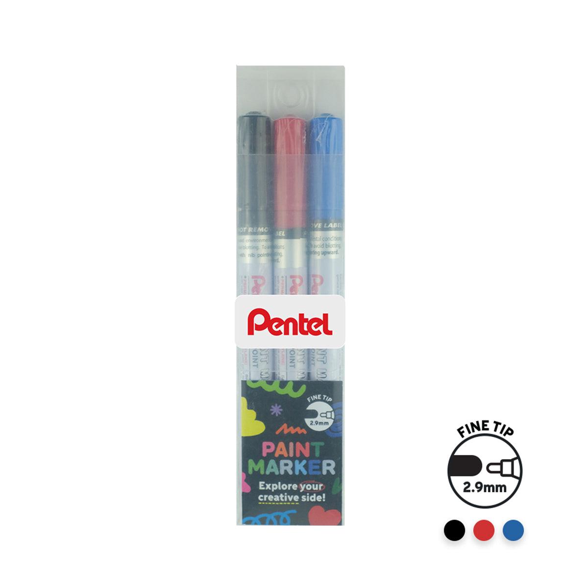 PENTEL Paint Marker Fine 3Col Abc Set