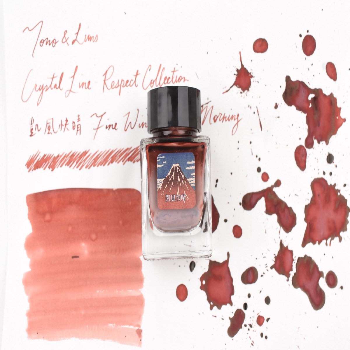 Tono & Lims Glass Pen Ink Bottle - Crystal Line - Respect Collection - (Fine Wind, Clear Morning) - 30ml