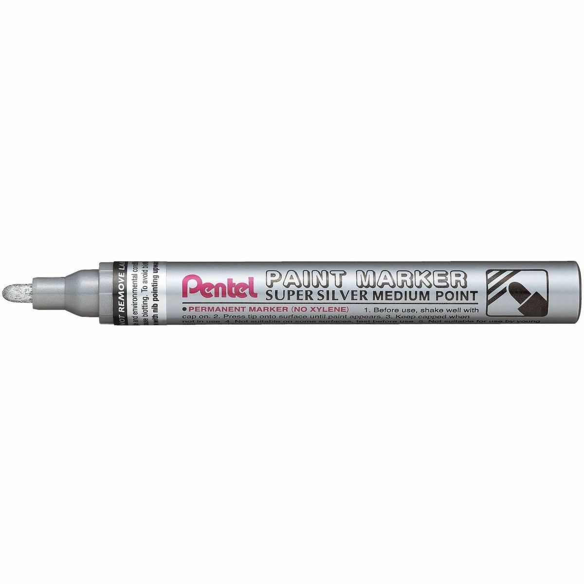 Pentel Medium Point Bullet Tip - Silver Ink