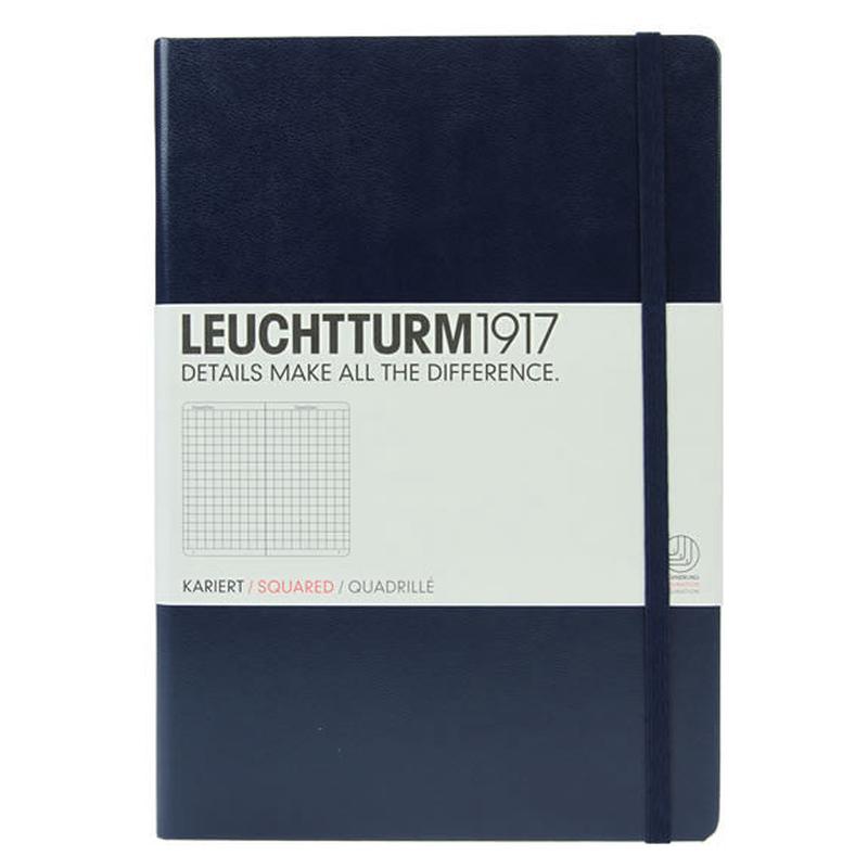 Leuchtturm 1917 Notebook Medium Squared Navy - Default Title
