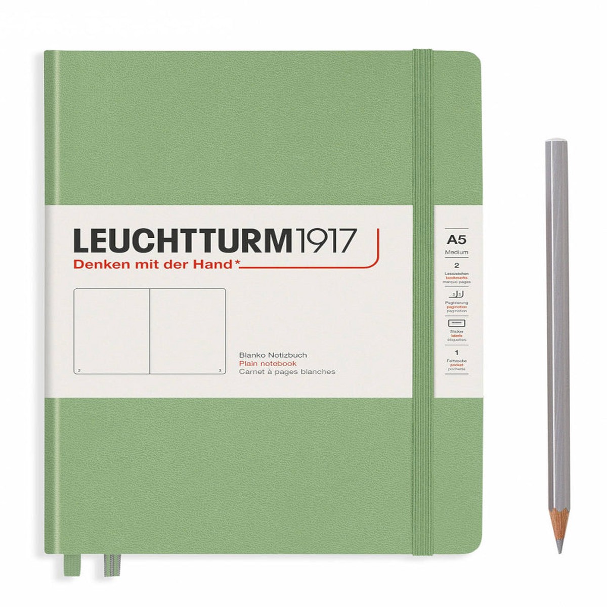 Leuchtturm1917 Notebook Medium (A5), Plain - Sage