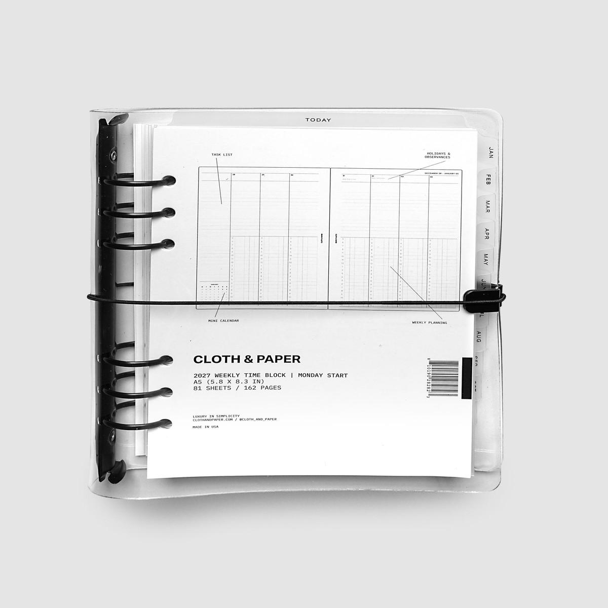 2027 Dated Planner Bundle | Weekly Time Block | Monday Start