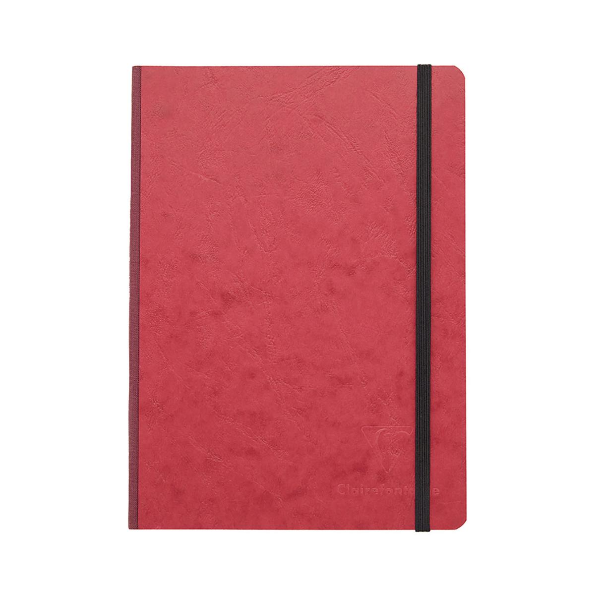 Clairefontaine Basic Clothbound A5 Notebook - Red Lined