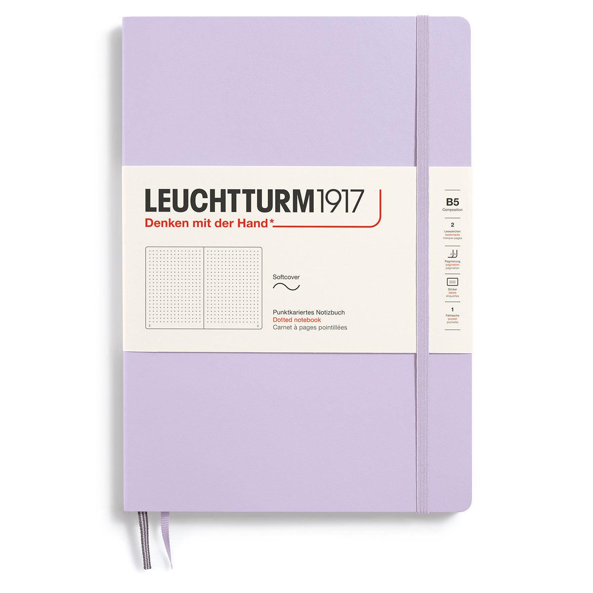 Dotted notebook Lt B5 Soft cover Lilac