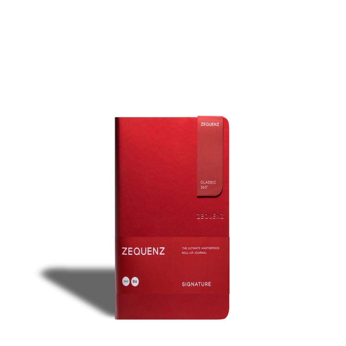 Zequenz - Unlined Notebook - Signature Classic - B6 - Red