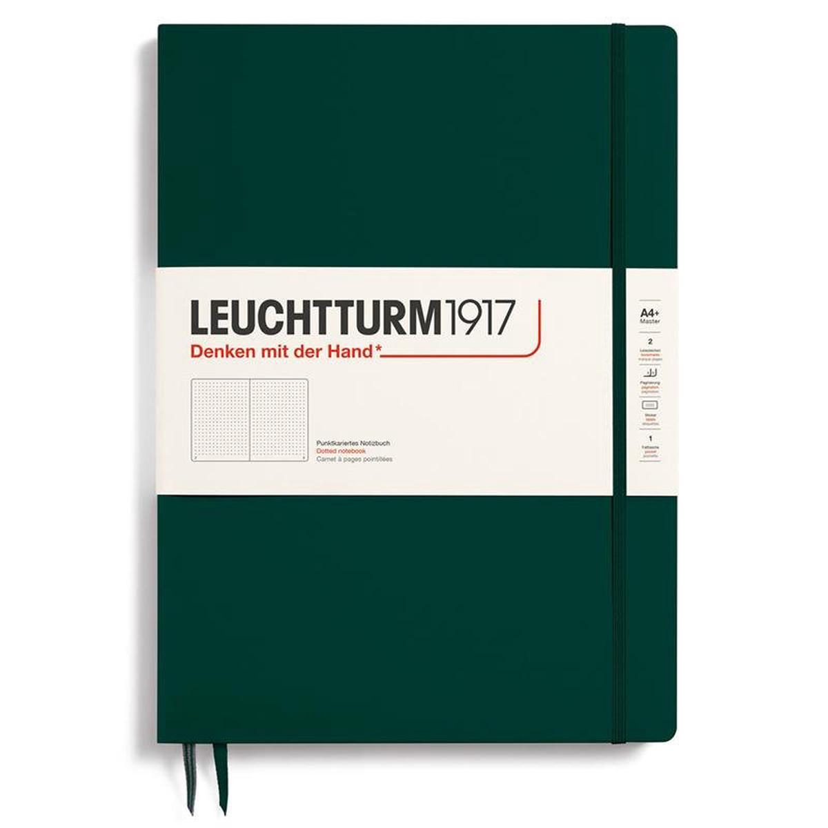 Dotted notebook Lt A4+ Slim Forest Green